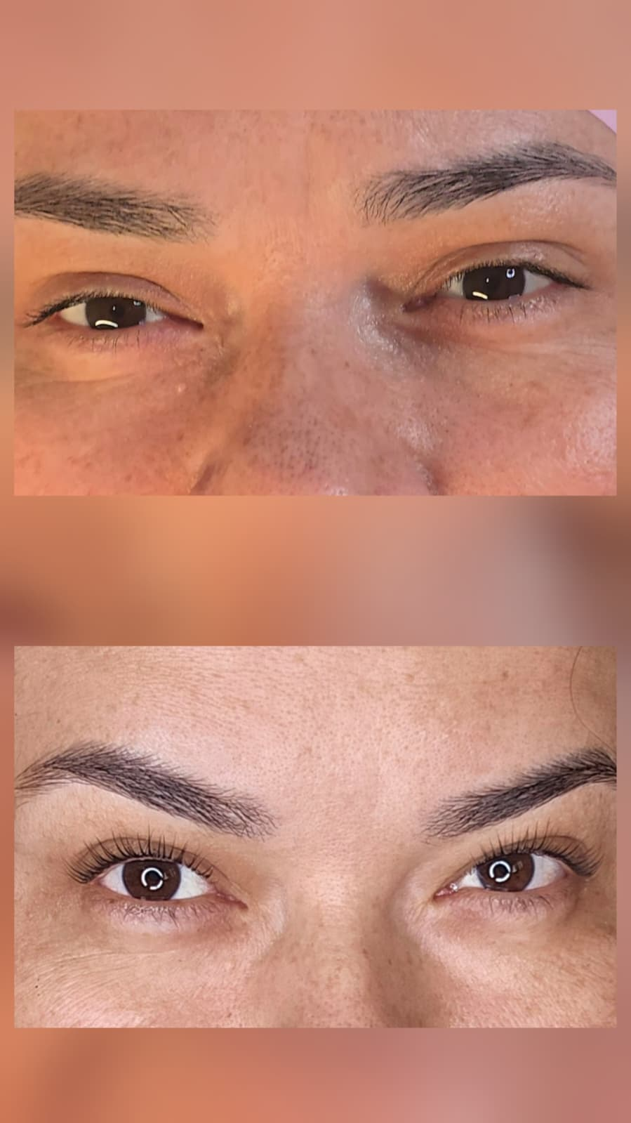 Antes y después — Lash Lifting en Cerléa Beauty Studio